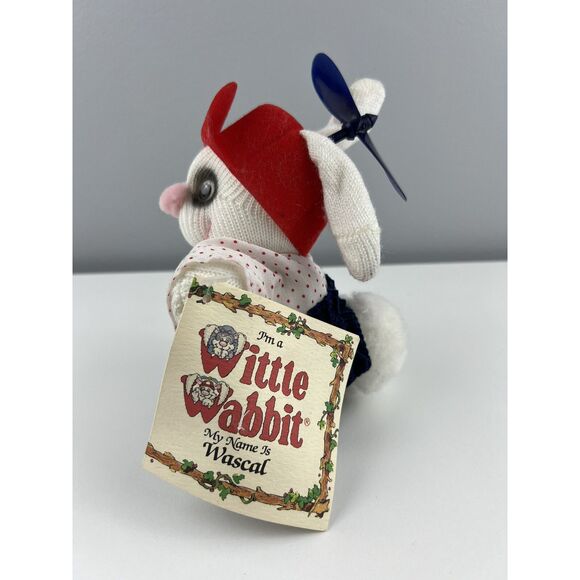 Wascal Wittle Wabbit Plush Bunny Rabbit Stuffed Animal Michal Cloes 1978 8" VTG - Picture 3 of 5